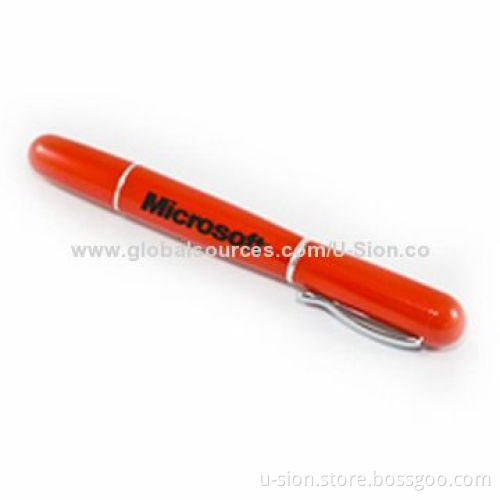Hot Sale Pen USB Flash Disks for Free Gifts, Popular Pen-shaped Design